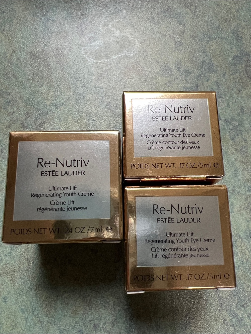 Estee Lauder Re-Nutriv Ultimate Lift Eye Creme x2 and Regenerating Youth crème